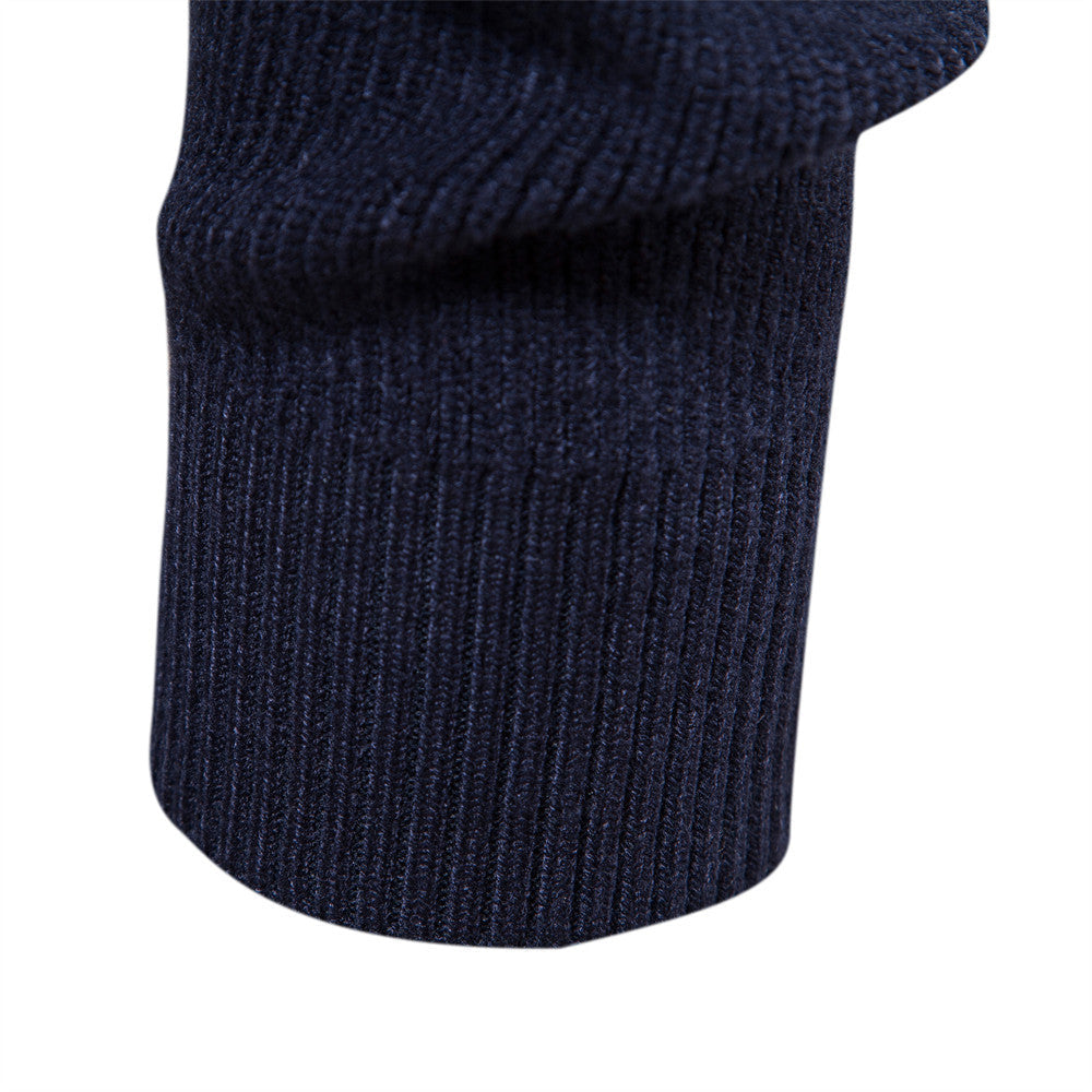 Pull décontracté chaud légèrement extensible à col rond pour homme