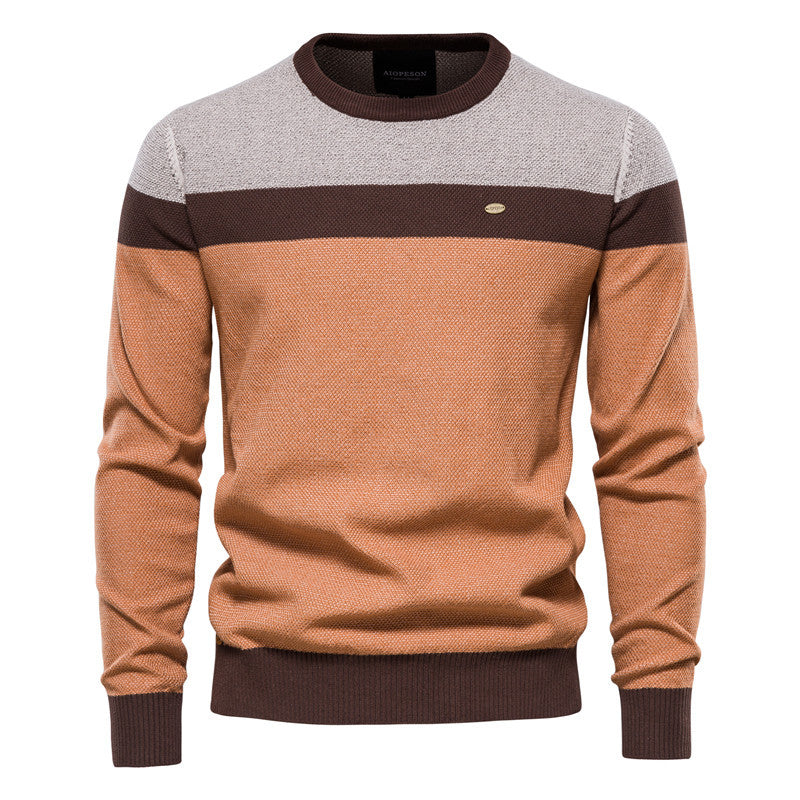 Pull homme décontracté chaud de couleur unie