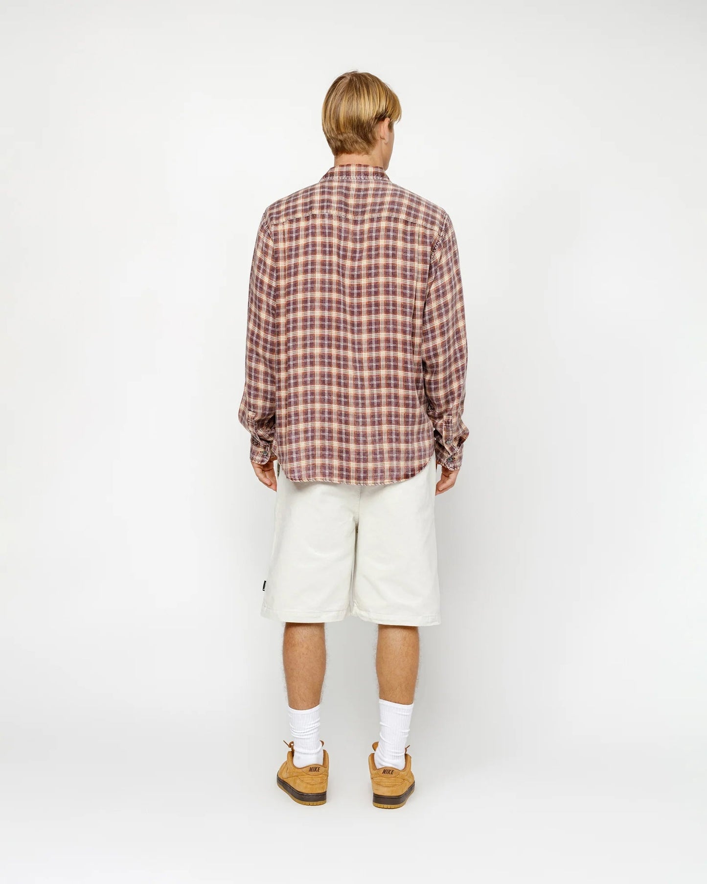 SHORT DE BAIN EN COTON BROSSÉ