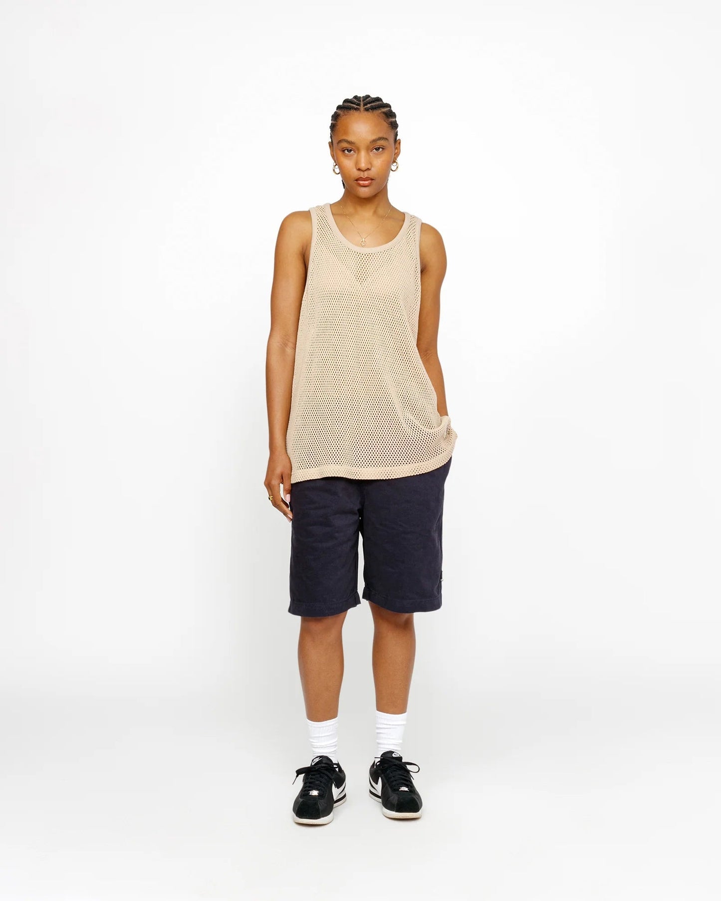 SHORT DE BAIN EN COTON BROSSÉ