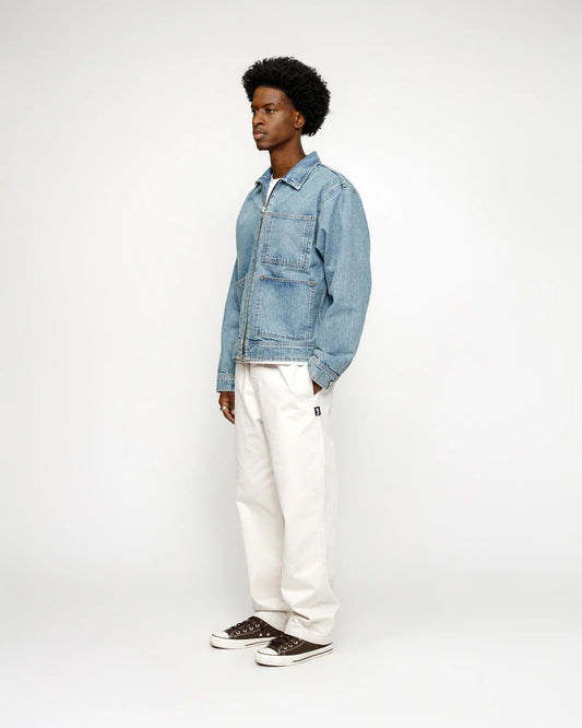 PANTALON DE PLAGE EN COTON GRATTÉ