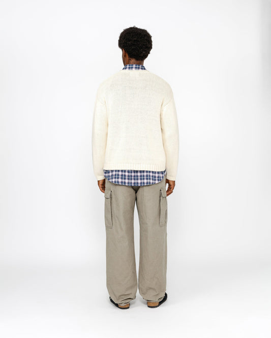 PULL COL V LOGO BRODÉ