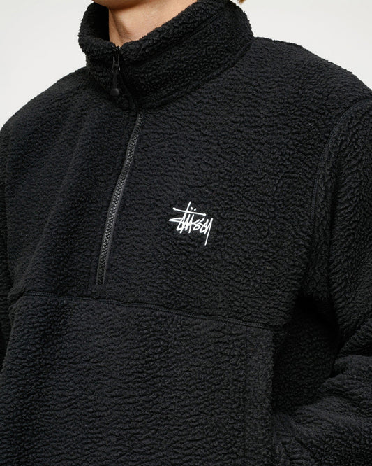 PULL COL MONTANT DEMI-ZIP EN POLAIRE