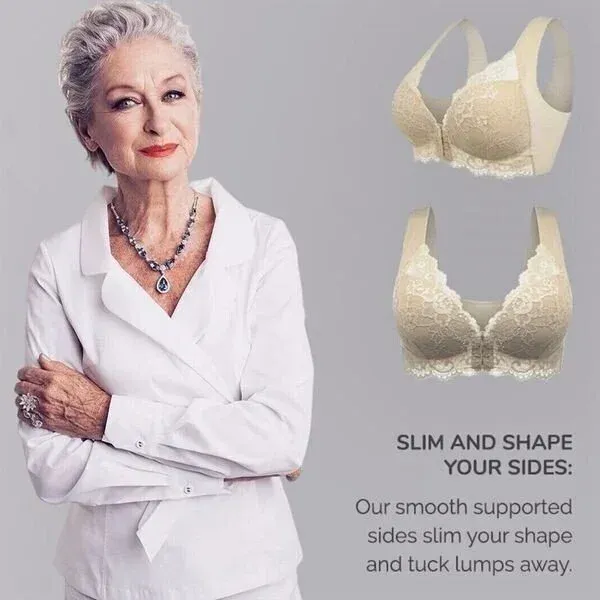 💕1 acheté = 1 gratuit💕 Soutien-gorge sans fil push-up confortable avec fermeture avant et maintien 5D