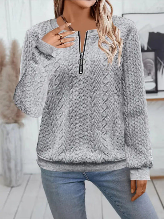 ✨Meilleures ventes 2025 - Sweat-shirt 1✨ Sweat-shirt élégant à imprimé serpent pour femme, fermeture éclair, manches longues, col rond, décontracté