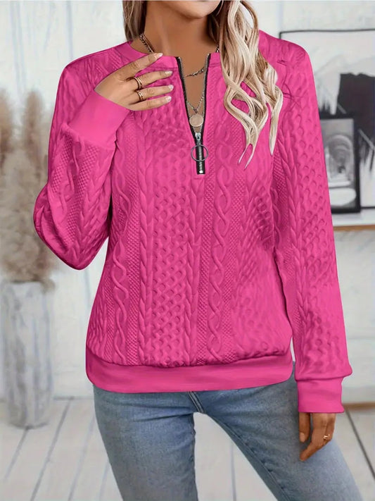 ✨Meilleures ventes 2025 - Sweat-shirt 1✨ Sweat-shirt élégant à imprimé serpent pour femme, fermeture éclair, manches longues, col rond, décontracté